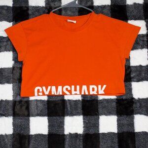 Gymshark Orange Crop Top Women's Small Seamless Vital Workout Athletic Gym Activ